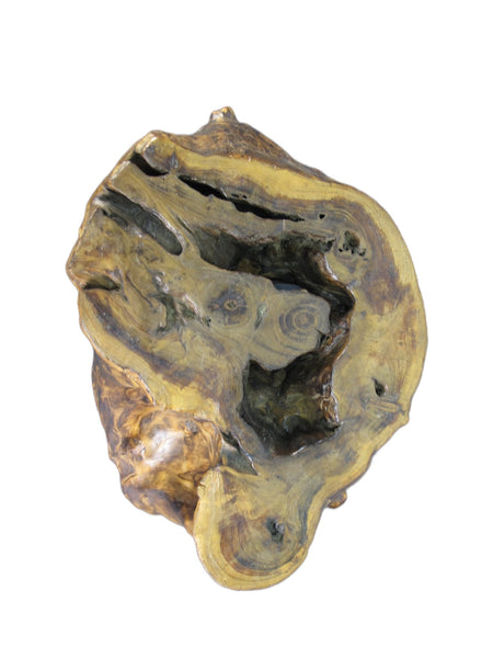 Hand Carved Natural Wood Table Top Sculpture - Dyag East