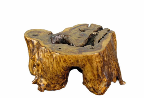 Hand Carved Natural Wood Table Top Sculpture - Dyag East