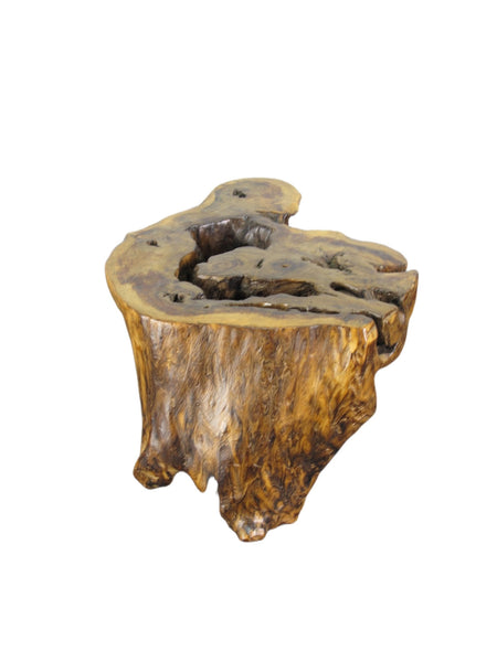Hand Carved Natural Wood Table Top Sculpture - Dyag East