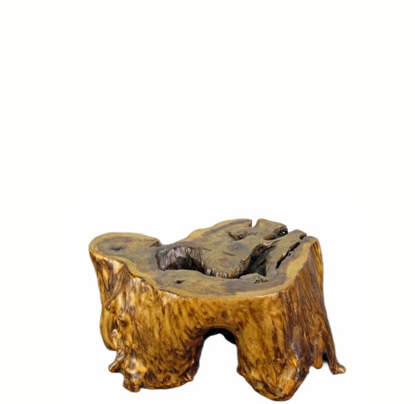 Hand Carved Natural Wood Table Top Sculpture - Dyag East