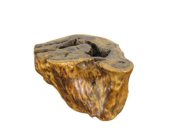 Hand Carved Natural Wood Table Top Sculpture - Dyag East