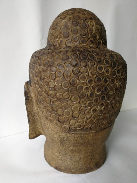 Hand Carved Stone Buddha Head - Dyag East
