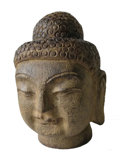 Hand Carved Stone Buddha Head - Dyag East