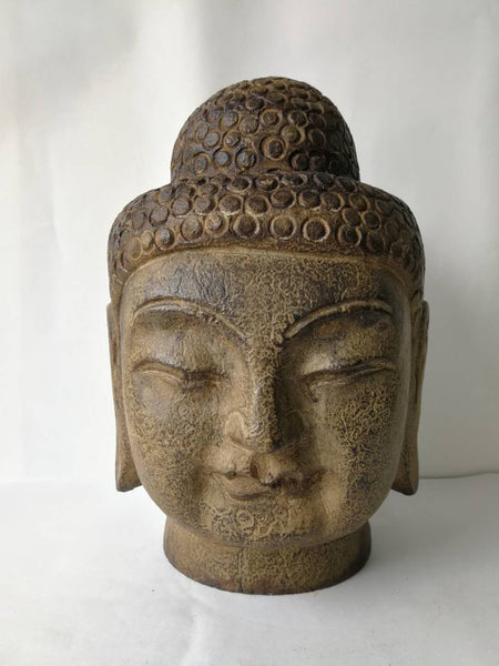 Hand Carved Stone Buddha Head - Dyag East