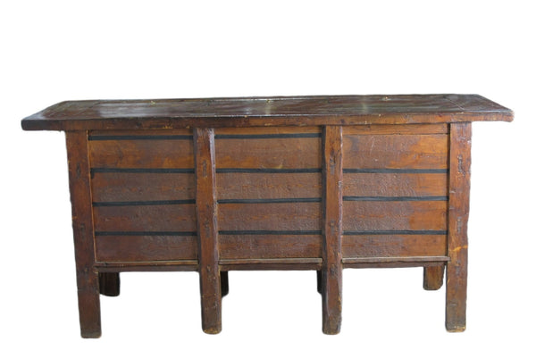Hand Painted Antique Gansu Bedding Cabinet - Dyag East
