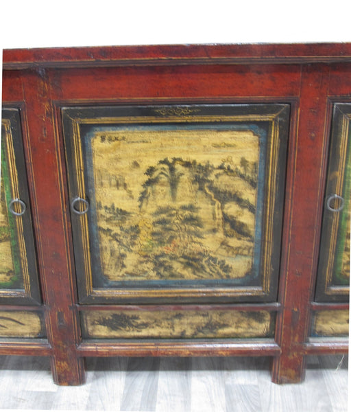 Hand Painted Antique Mongolia Sideboard - Dyag East