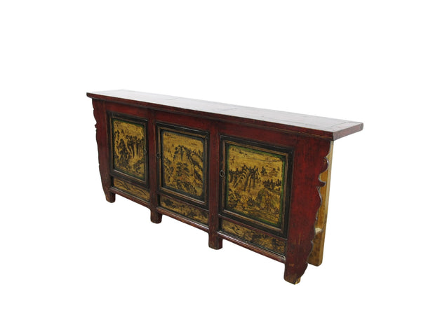 Hand Painted Antique Mongolia Sideboard - Dyag East