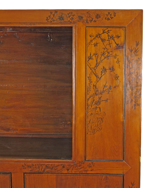 Hand Painted Chinese Antique Display Cabinet – 59 inches tall, Hand - Painted Design - Dyag East