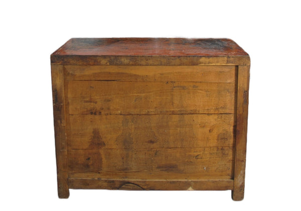 Hand Painted Five Bats Antique Gansu Tibetan Cabinet - Dyag East