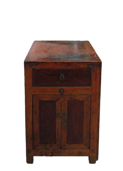 Hand Painted Five Bats Antique Gansu Tibetan Cabinet - Dyag East