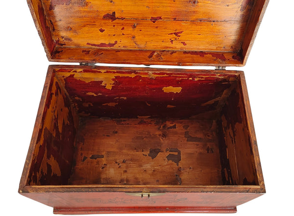 Hand Painted Red Trunk - Dyag East