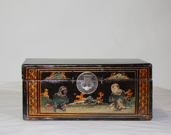 Hand Painted Vintage Chinese Jewelry Box - Dyag East
