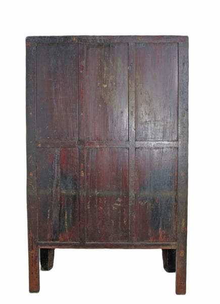 Large 84" Inch Tall Black Chinese Antique Cabinet - Dyag East