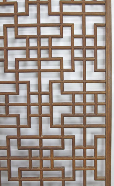 Lattice Antique Chinese Wood Screen Panel - Dyag East