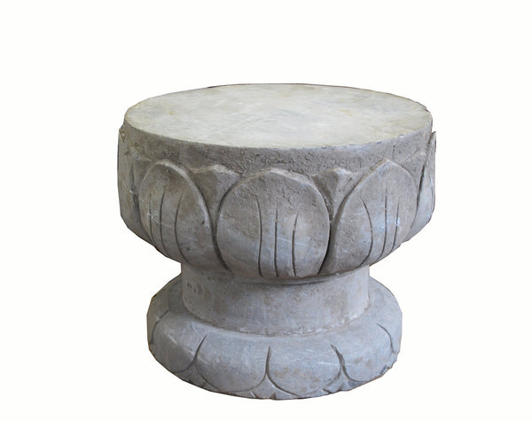 Lotus Leave Stone Garden Stool - Dyag East