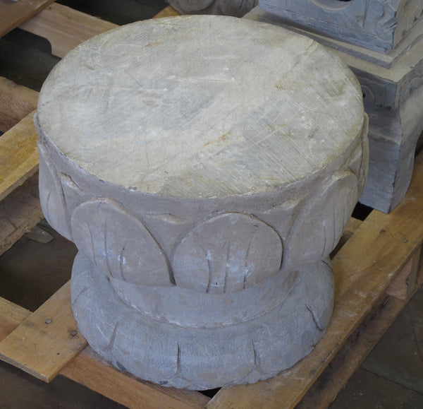 Lotus Leave Stone Garden Stool - Dyag East