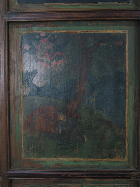 Mid 19th Century Hand Painted Room Divider - Set of 6 - Dyag East