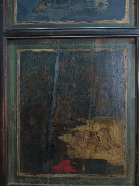 Mid 19th Century Hand Painted Room Divider - Set of 6 - Dyag East