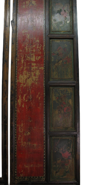 Mid 19th Century Hand Painted Room Divider - Set of 6 - Dyag East