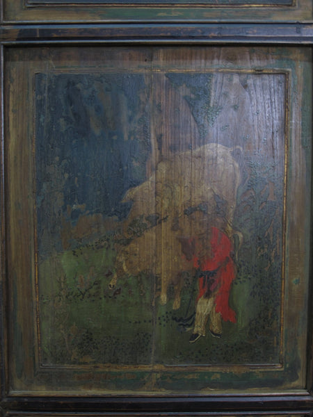 Mid 19th Century Hand Painted Room Divider - Set of 6 - Dyag East