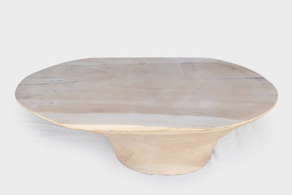 Modern White Oval Block Coffee Table - Dyag East