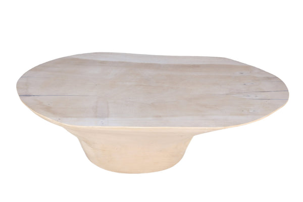 Modern White Oval Block Coffee Table - Dyag East