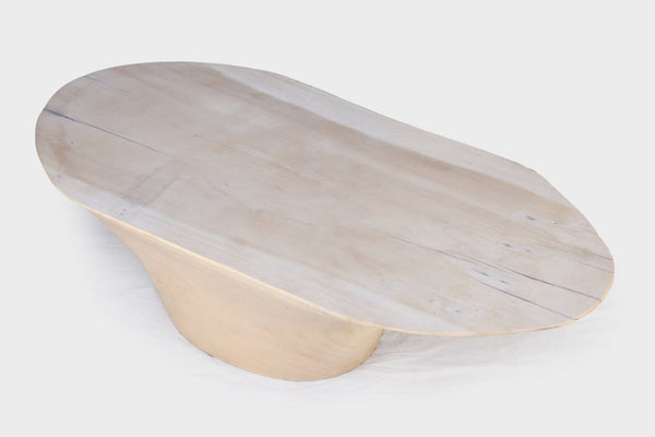Modern White Oval Block Coffee Table - Dyag East