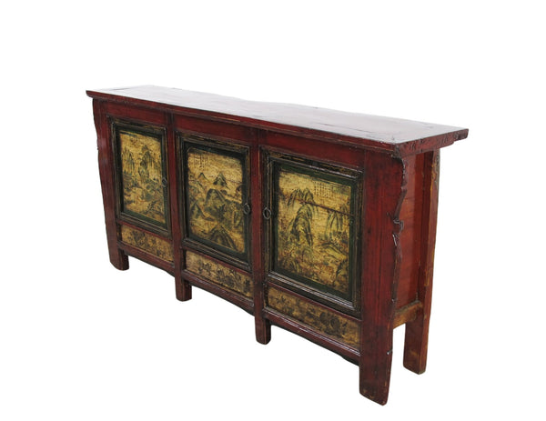 Mongolia Sideboard with Hand Painted Mountains Doors - Dyag East