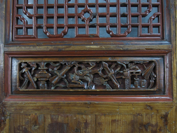 Monumental 11 Feet Tall Antique Chinese Screen Panel Door – Set of 6 - Dyag East