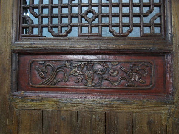 Monumental 11 Feet Tall Antique Chinese Screen Panel Door – Set of 6 - Dyag East
