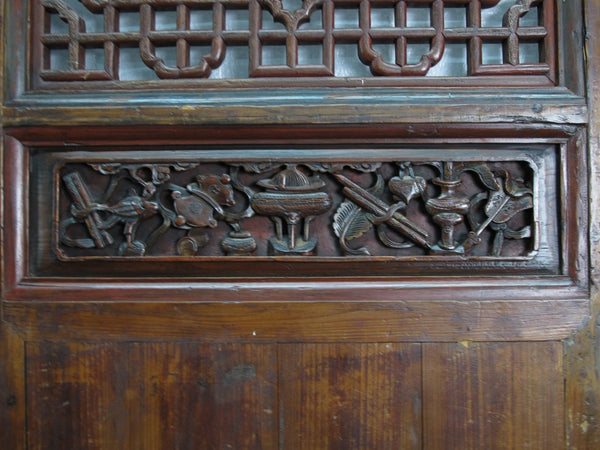 Monumental 11 Feet Tall Antique Chinese Screen Panel Door – Set of 6 - Dyag East