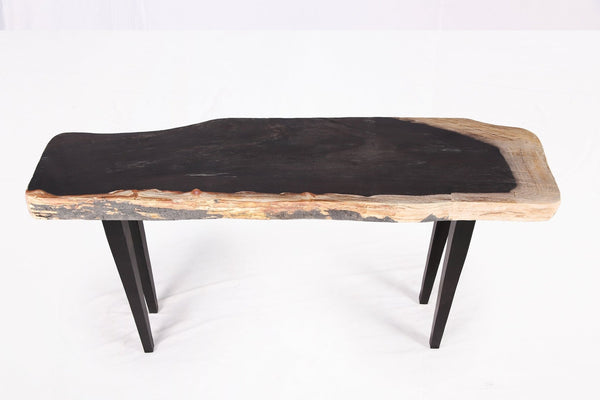 One Slab Living Edge Petrified Wood Console Table 51 - Dyag East
