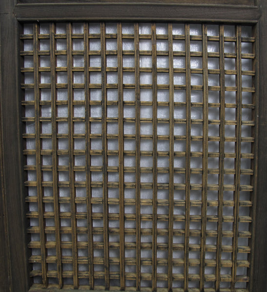 Pair of Antique Chinese Latticed Screen Panel 1 - Dyag East