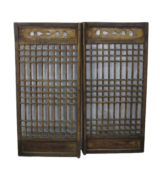 Pair of Antique Chinese Latticed Screen Panel 2 - Dyag East