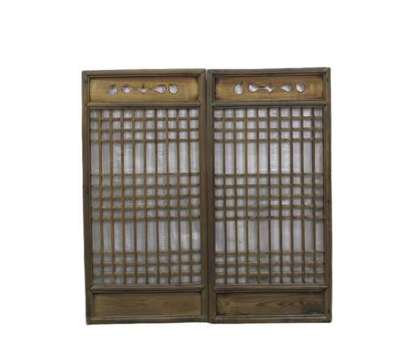 Pair of Antique Chinese Latticed Screen Panel 2 - Dyag East