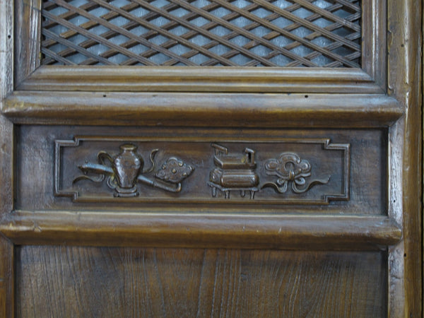 Pair of Beautiful Lattice Screen Door Panel - Dyag East