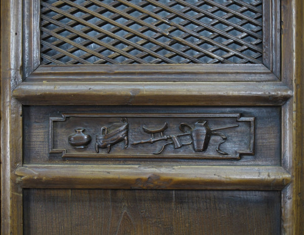 Pair of Beautiful Lattice Screen Door Panel - Dyag East