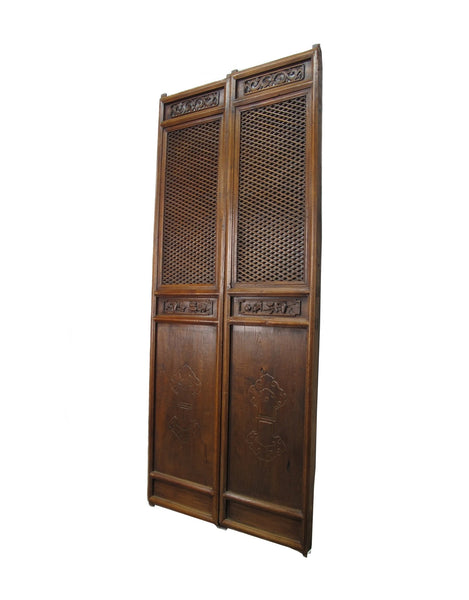 Pair of Beautiful Lattice Screen Door Panel - Dyag East