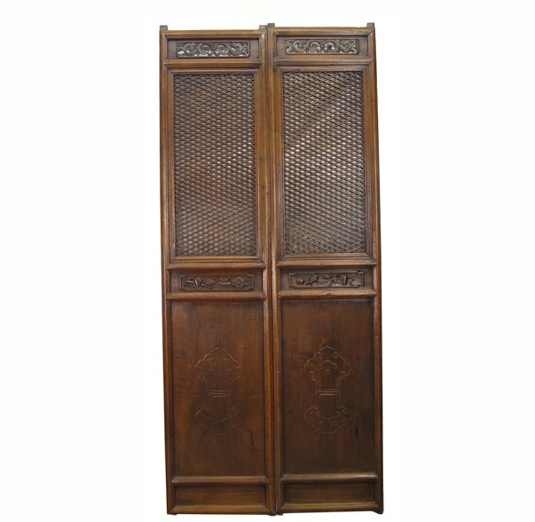 Pair of Beautiful Lattice Screen Door Panel - Dyag East