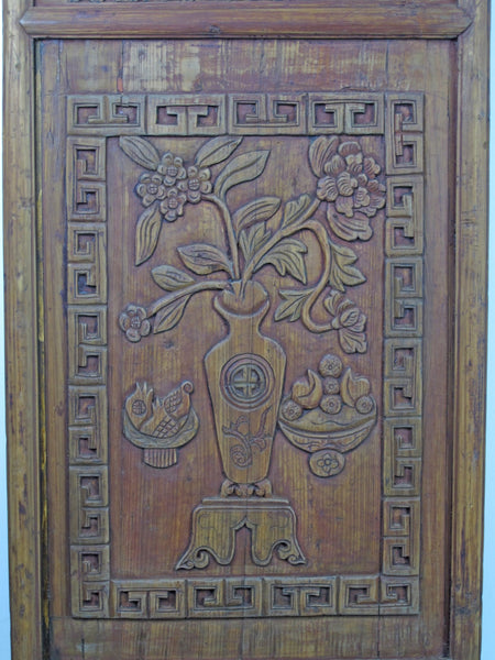Pair of Hand Carved Antique Wall Hanging Panel - Dyag East