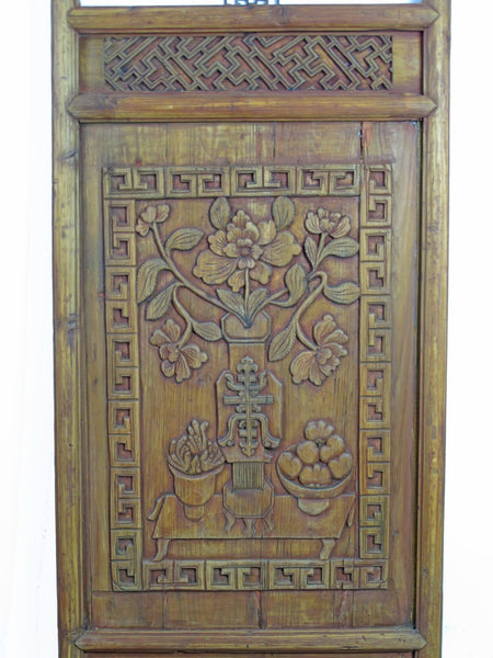Pair of Hand Carved Antique Wall Hanging Panel - Dyag East