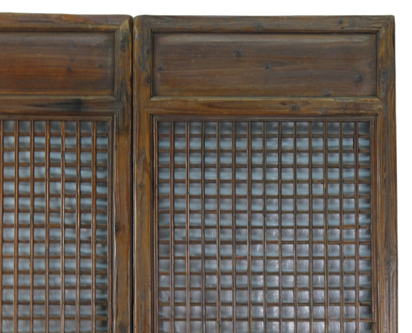 Pair of Lattice Screen Door Panel - Dyag East