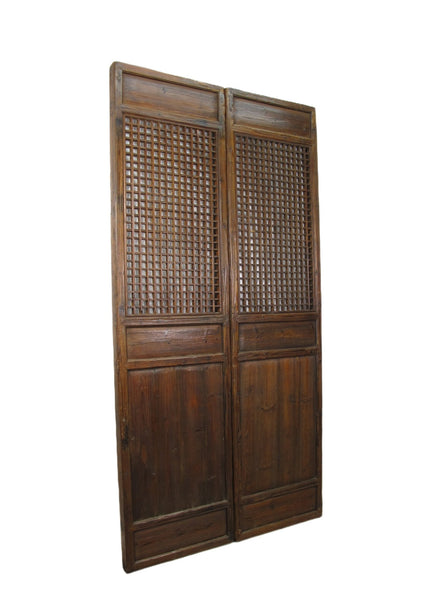 Pair of Lattice Screen Door Panel - Dyag East