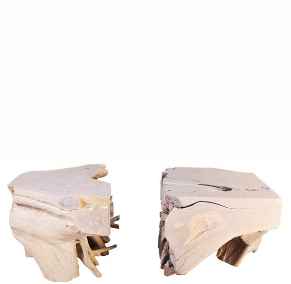 Pair of Sculptured Teak Root Coffee Table Base 1 - Dyag East