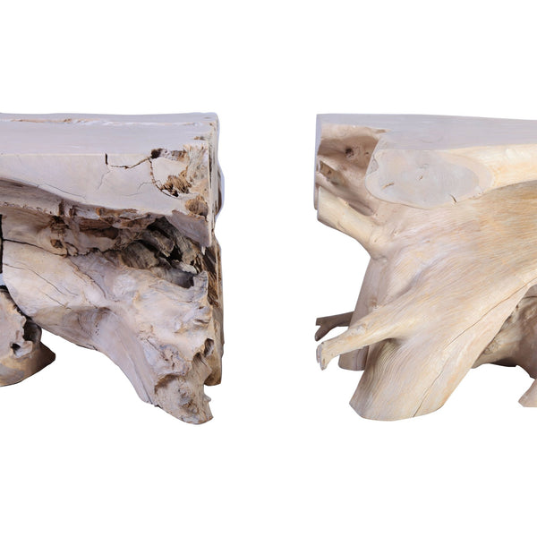 Pair of Sculptured Teak Root Coffee Table Base 1 - Dyag East