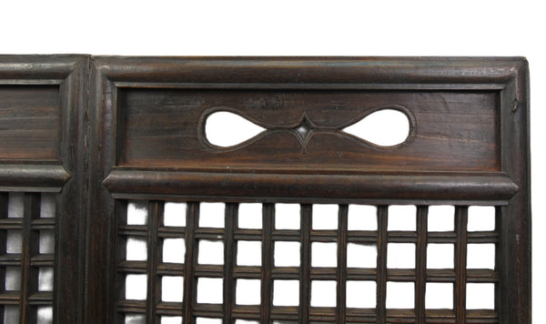 Pair of Vintage Chinese Latticed Screen Panel 5 - Dyag East