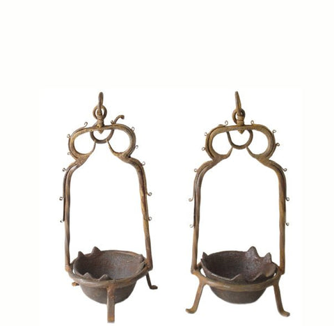 Pair of Vintage Oil Burner or Candle Holder - Dyag East