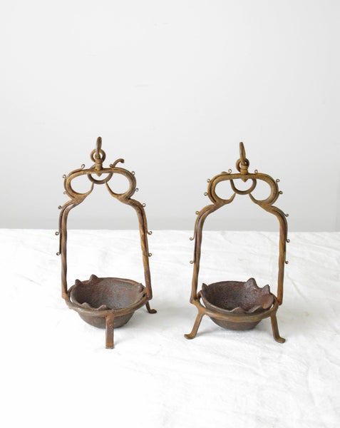 Pair of Vintage Oil Burner or Candle Holder - Dyag East
