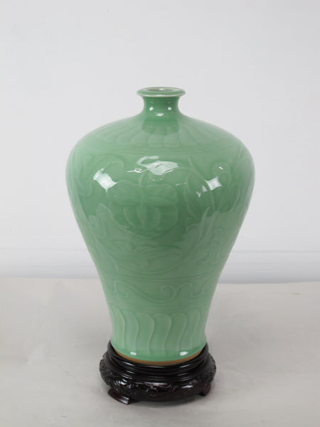 Celadon Hongmei Porcelain Vase - Dyag East