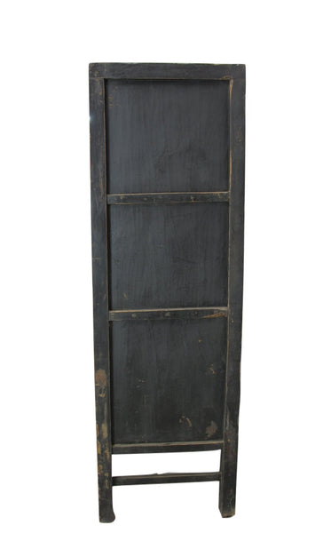 Red Antique Chinese Chinoiserie Style Cabinet - Dyag East